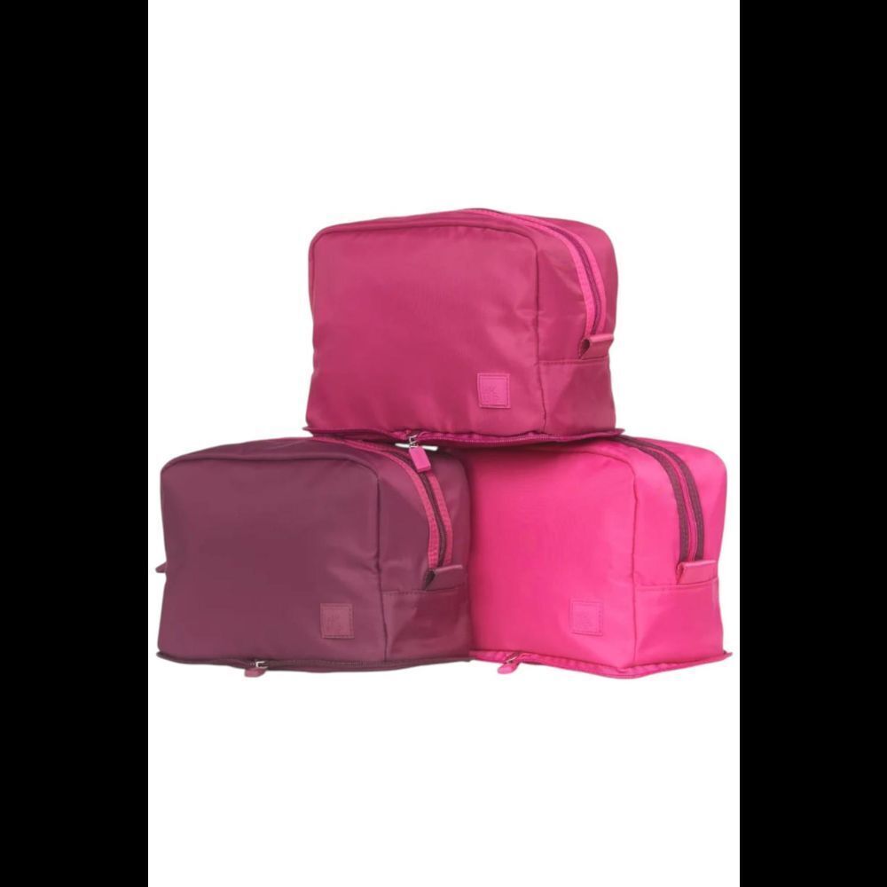 IHKWIP 3-Pack XL Packable Cosmetic Cases Berry Combo